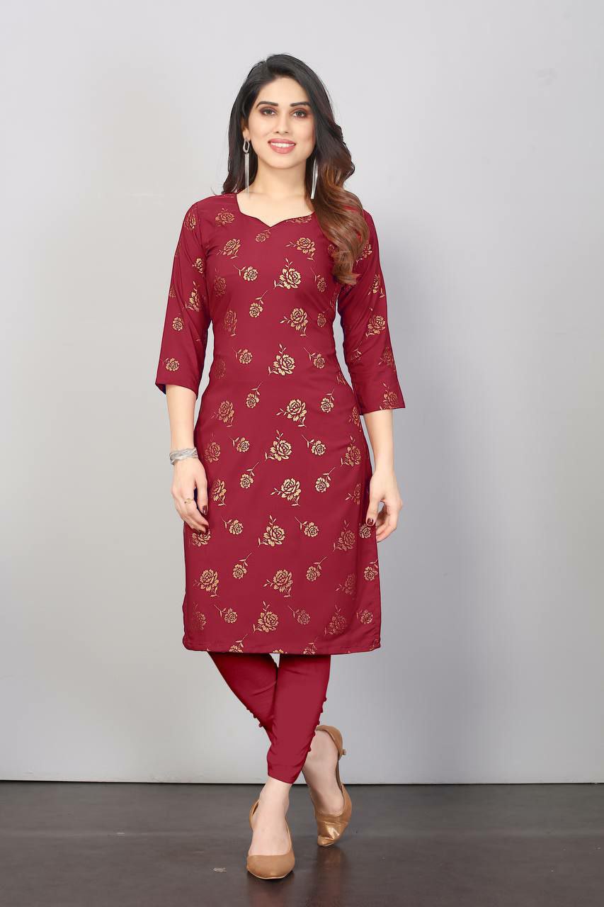 Women’s Butter Crepe Kurti | Soft, Flowing & Comfortable Daily Wear Kurti