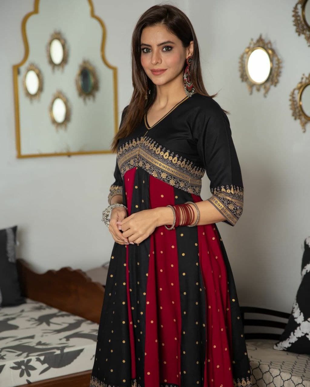 Women’s Woven Rayon Gown | Soft Rayon Fabric | Daily, Festive & Casual Wear