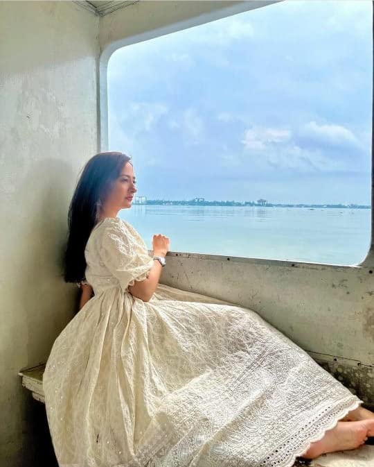 Stylish Chikankari Readymade Gown | Embroidery Work