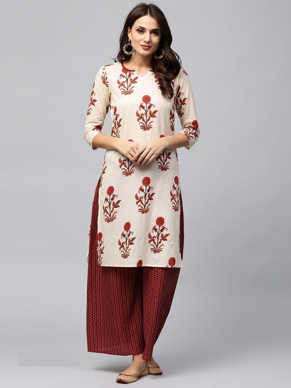 Presenting Gorgeous Casual Wear Rubby Cotton Kurti & Palazzo With Digital Print Work