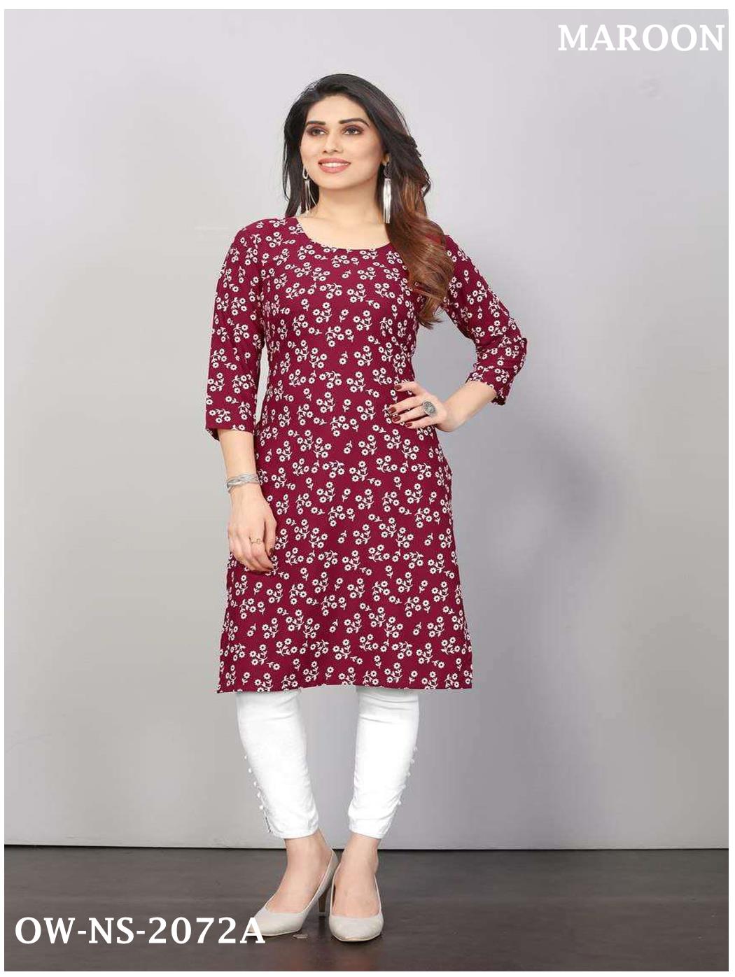 Women’s Butter Crepe Kurti | Soft Butter Crepe Fabric | Casual & Office Wear Kurti