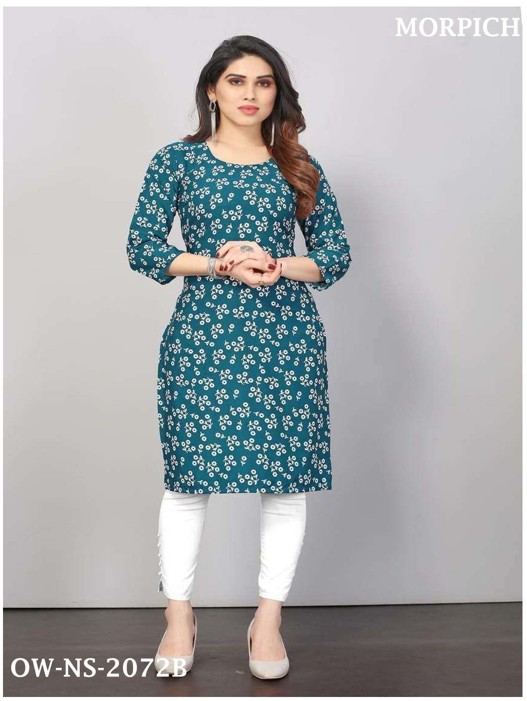 Women’s Butter Crepe Kurti | Soft Butter Crepe Fabric | Casual & Office Wear Kurti