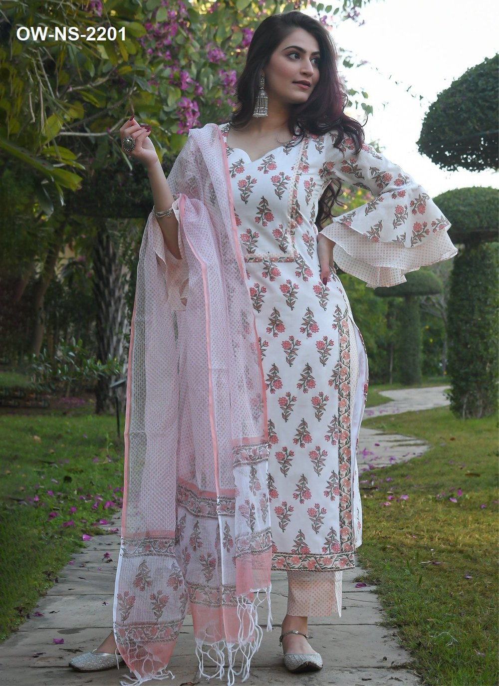 Kombo Kurti Pant & Dupatta Anggun!