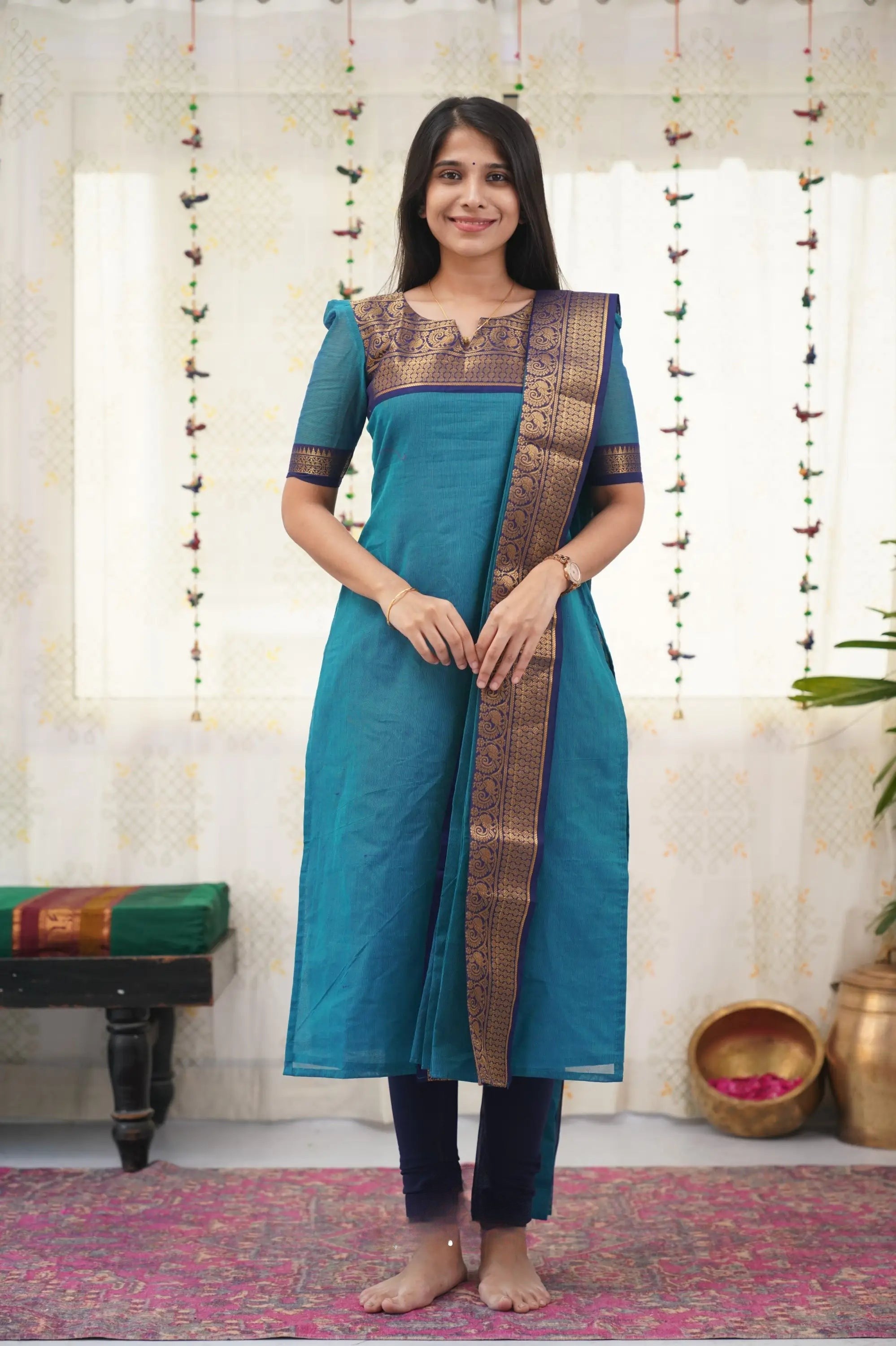 Women's South Cotton Kurta Dupatta Set