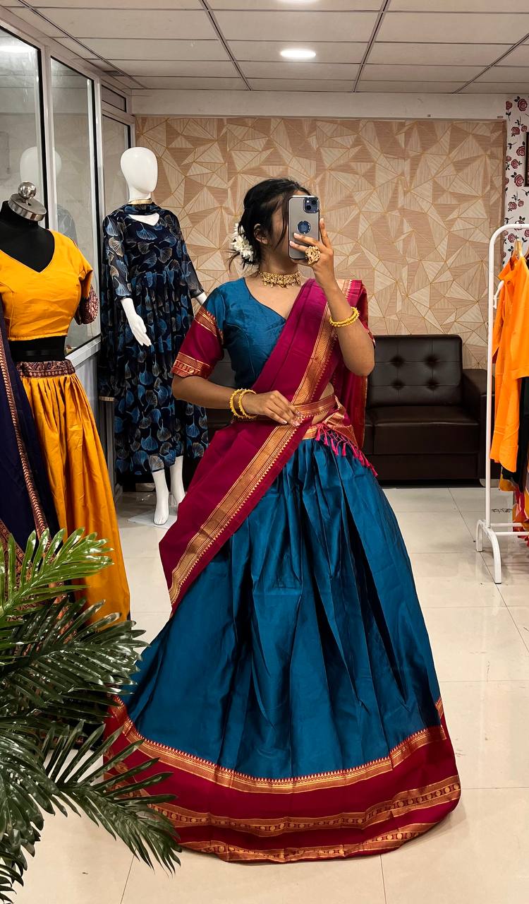 Narayanpet Silk Half Sarees Menjelmakan Tradisi India Selatan dengan Keanggunan Terindah