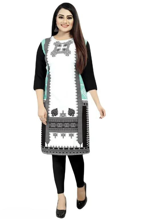 Daily Wear Stylish Crepe Digital Printed Kurti