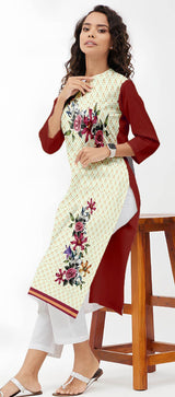 Daily Wear Stylish Crepe Digital Printed Kurti