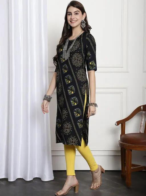 Digital Print Rayon Kurti - Stylish & Comfortable