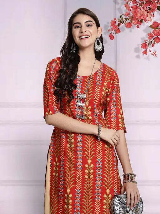 Digital Print Rayon Kurti - Stylish & Comfortable