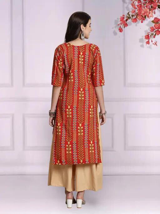 Digital Print Rayon Kurti - Stylish & Comfortable