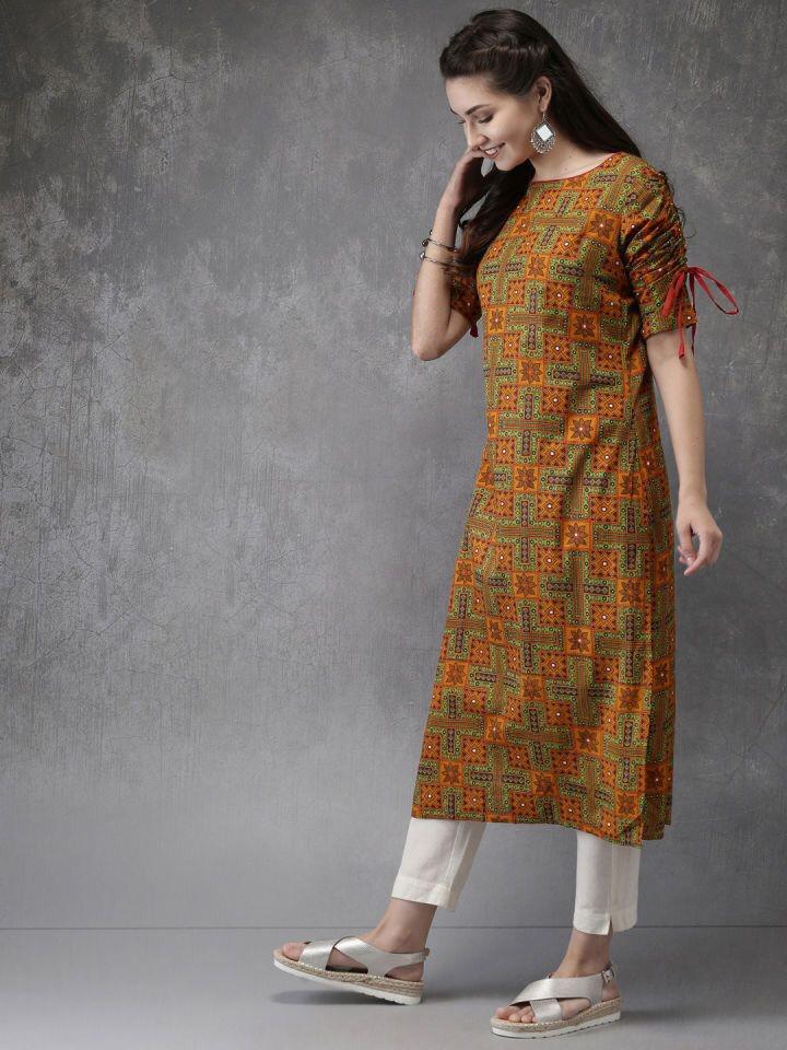 Mempersembahkan Set Kurti &amp;Seluar Rayon Bercetak Hebat