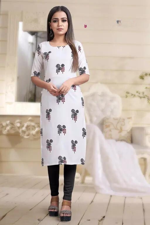 Daily Wear Stylish Crepe Digital Printed Kurti