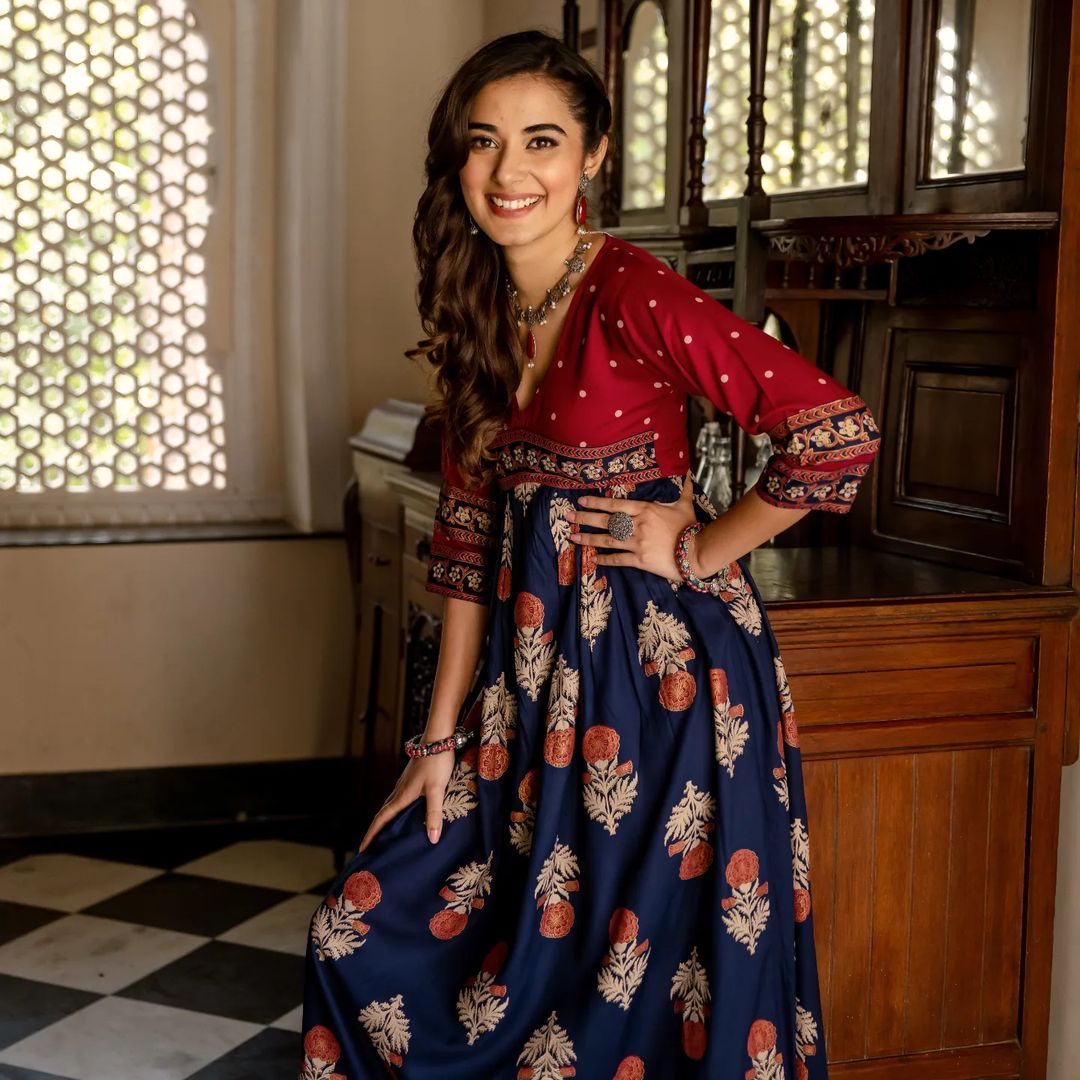 Printed Readymade Punjabi Celebrity Gown