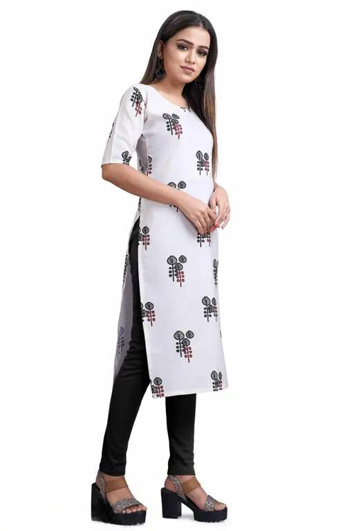 Daily Wear Stylish Crepe Digital Printed Kurti