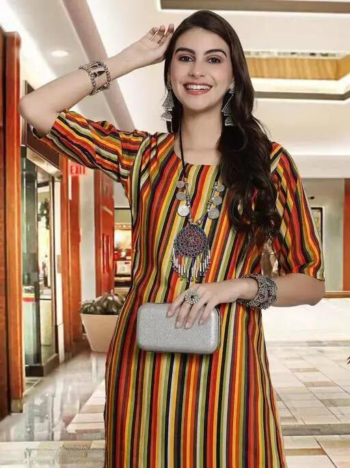 Digital Print Rayon Kurti - Stylish & Comfortable