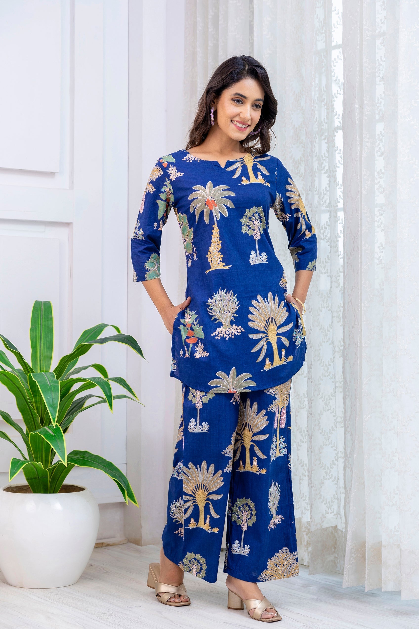 Blue Crush Rayon Co-ord set
