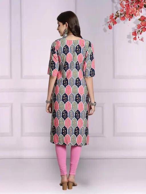 Digital Print Rayon Kurti - Stylish & Comfortable