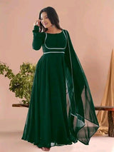 Set Gaun Georgette Bercetak Bergaya Bergaya Dengan Dupatta