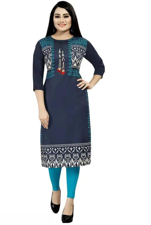 Daily Wear Stylish Crepe Digital Printed Kurti