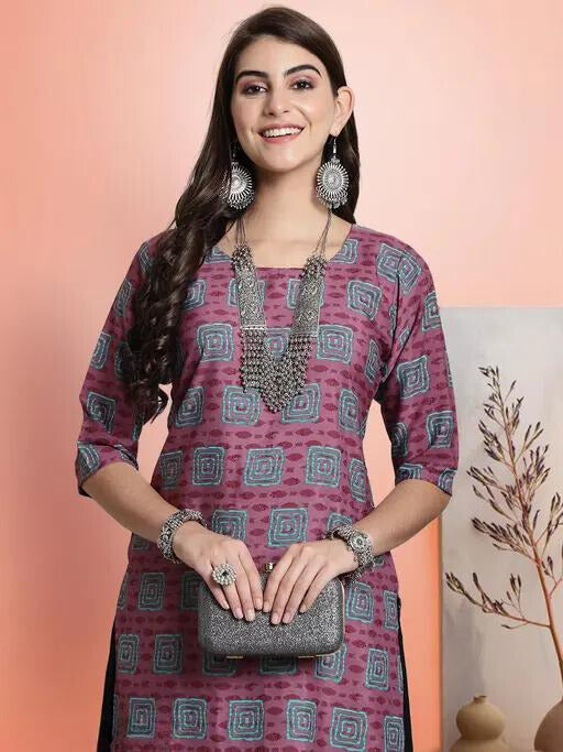 Vibrant Digital Printed Rayon Kurti - Perfect for Every Occasion