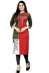 Daily Wear Stylish Crepe Digital Printed Kurti