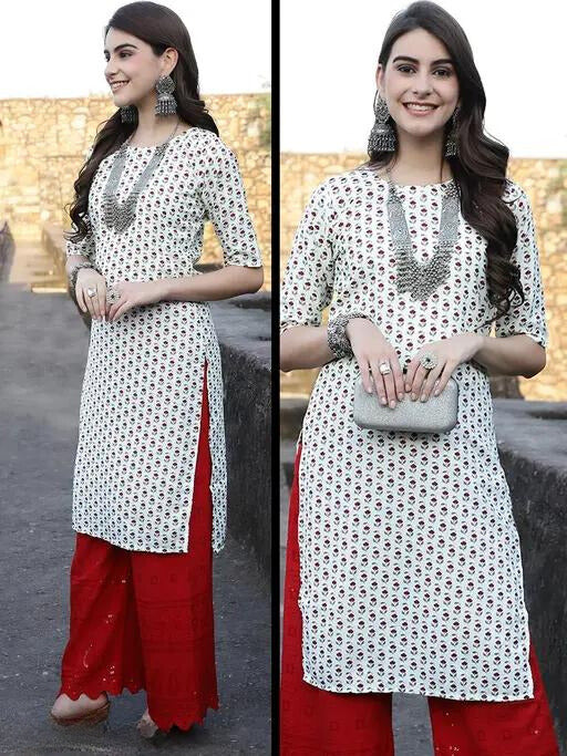 Digital Print Rayon Kurti - Stylish & Comfortable