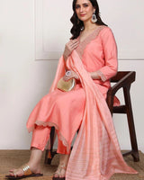 Presenting New Reyon beautiful suit set and dupatta