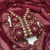 Designer Georgette Jari Work Suit with Swarovski Diamond Detailing