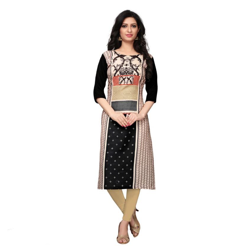 Daily Wear Stylish Crepe Digital Printed Kurti