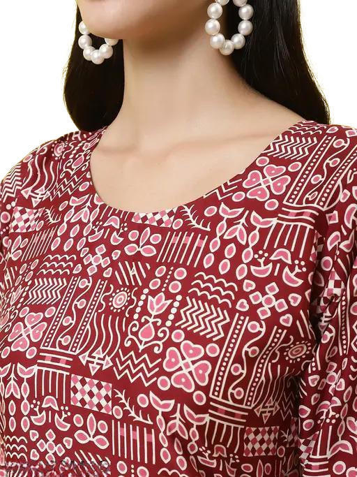 Stylish Digital Print Rayon Kurti