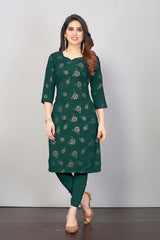 Modern Butter Crepe Kurti with Digital Print Design