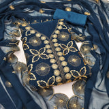 Designer Georgette Jari Work Suit with Swarovski Diamond Detailing