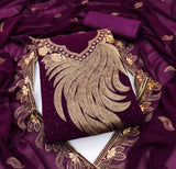 Georgette Glam – Designer Suit with Dupatta