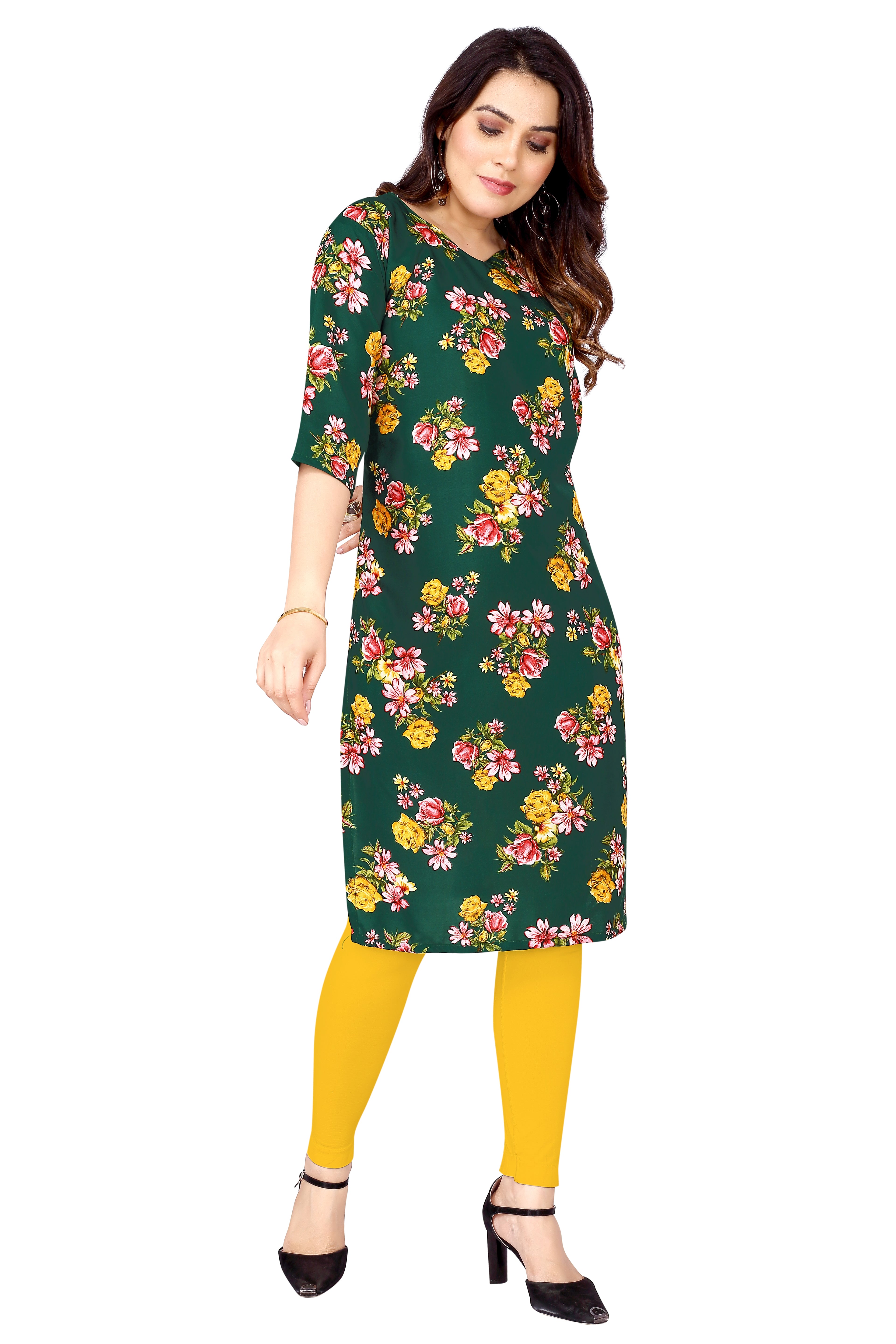 Daily Wear Stylish Crepe Digital Printed Kurti