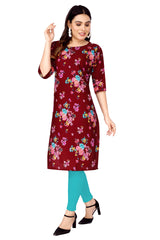 Daily Wear Stylish Crepe Digital Printed Kurti