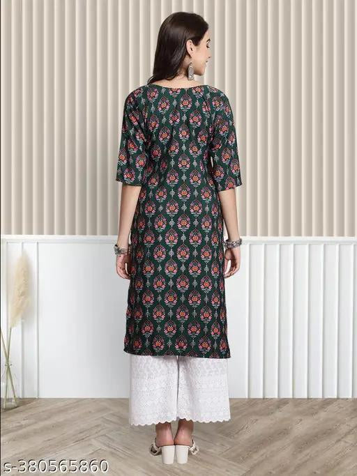 Digital Print Rayon Kurti - Stylish & Comfortable