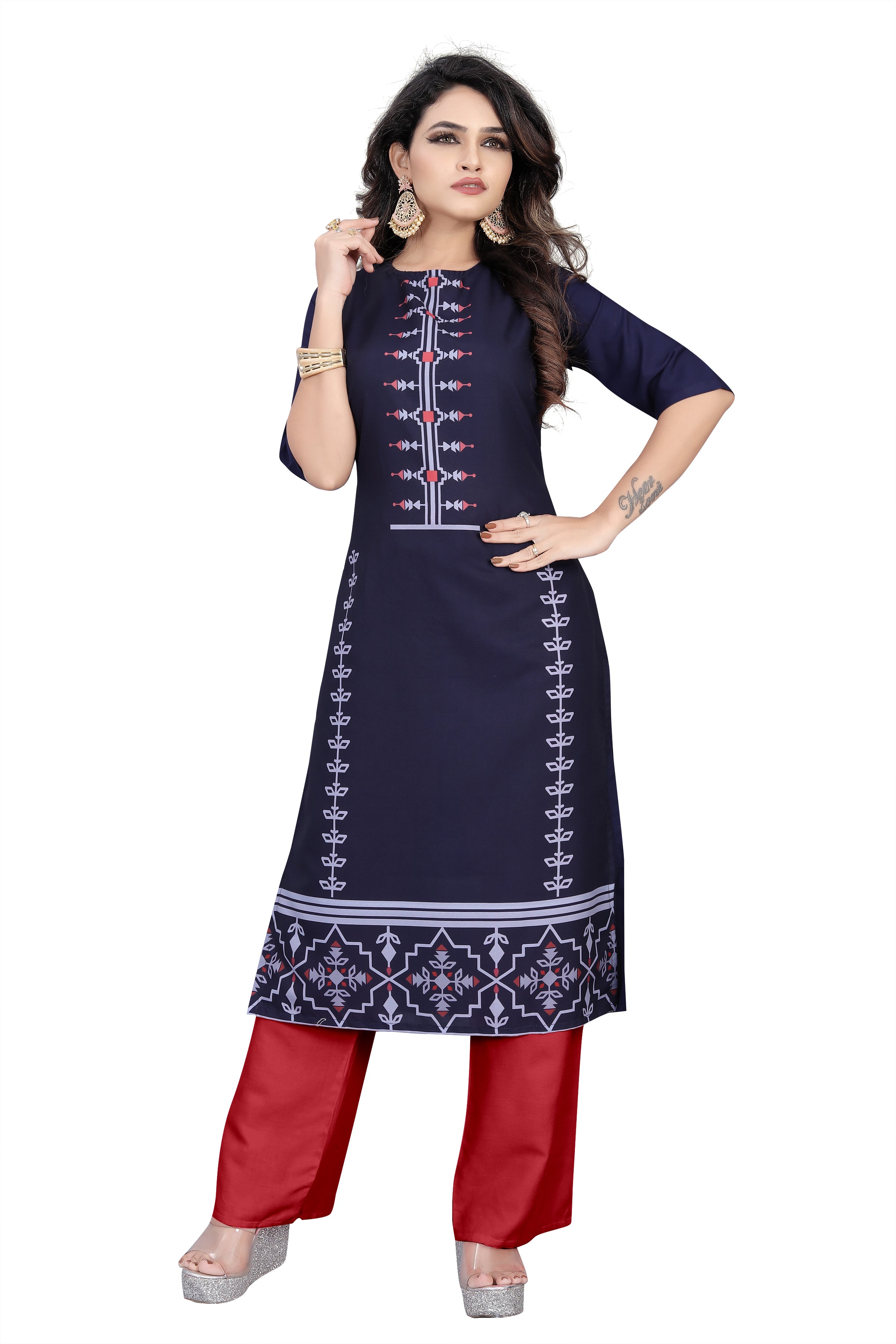 Daily Wear Stylish Crepe Digital Printed Kurti