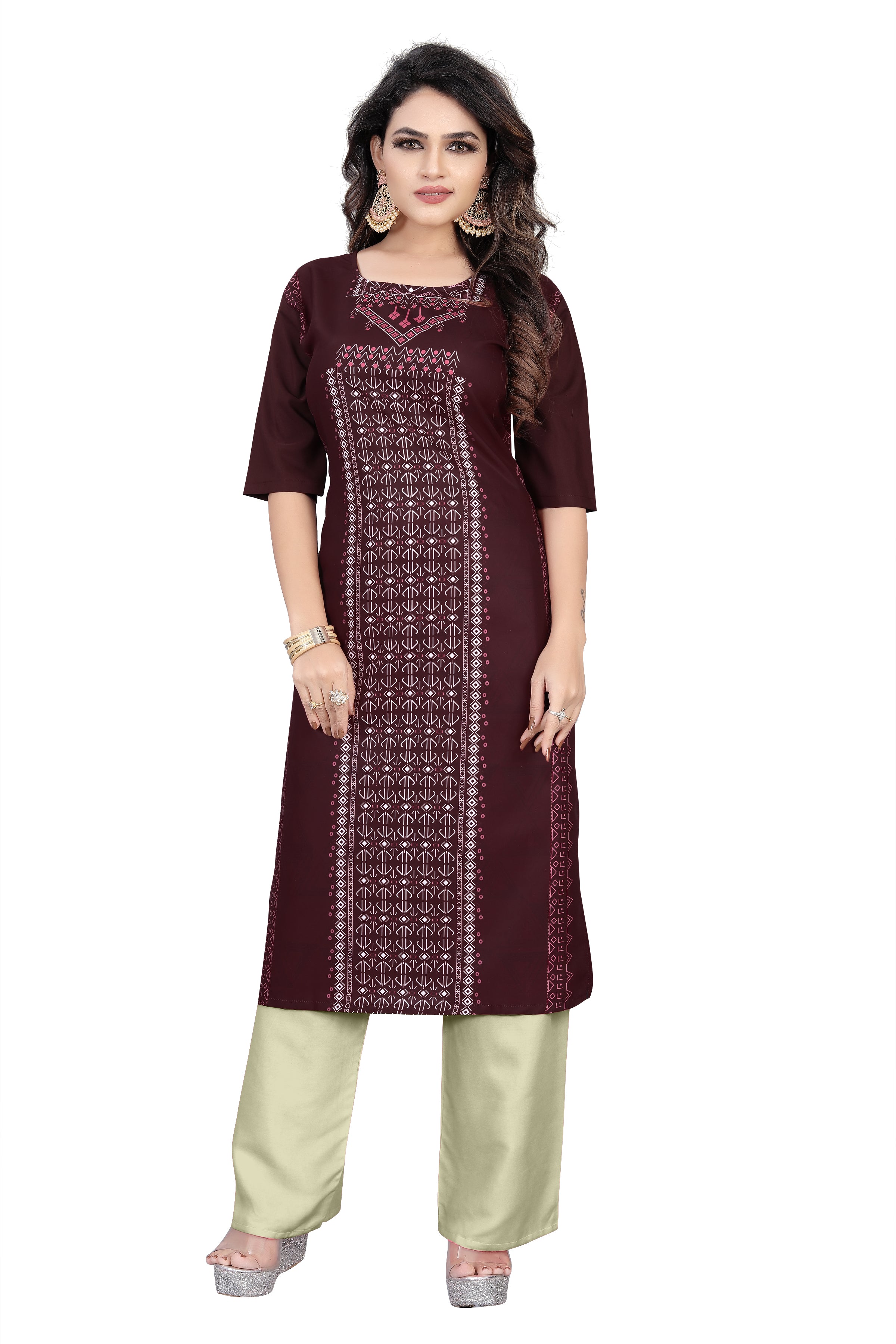 Daily Wear Stylish Crepe Digital Printed Kurti