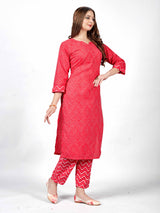 Stylish Women's Cotton Bandani Printed Kurti and Pant Set - Perfect for Every Occasion!