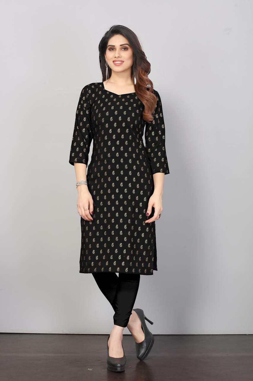 Crepe Printed Kurti Top For Women's/Krep dicetak kurti atas untuk wanita