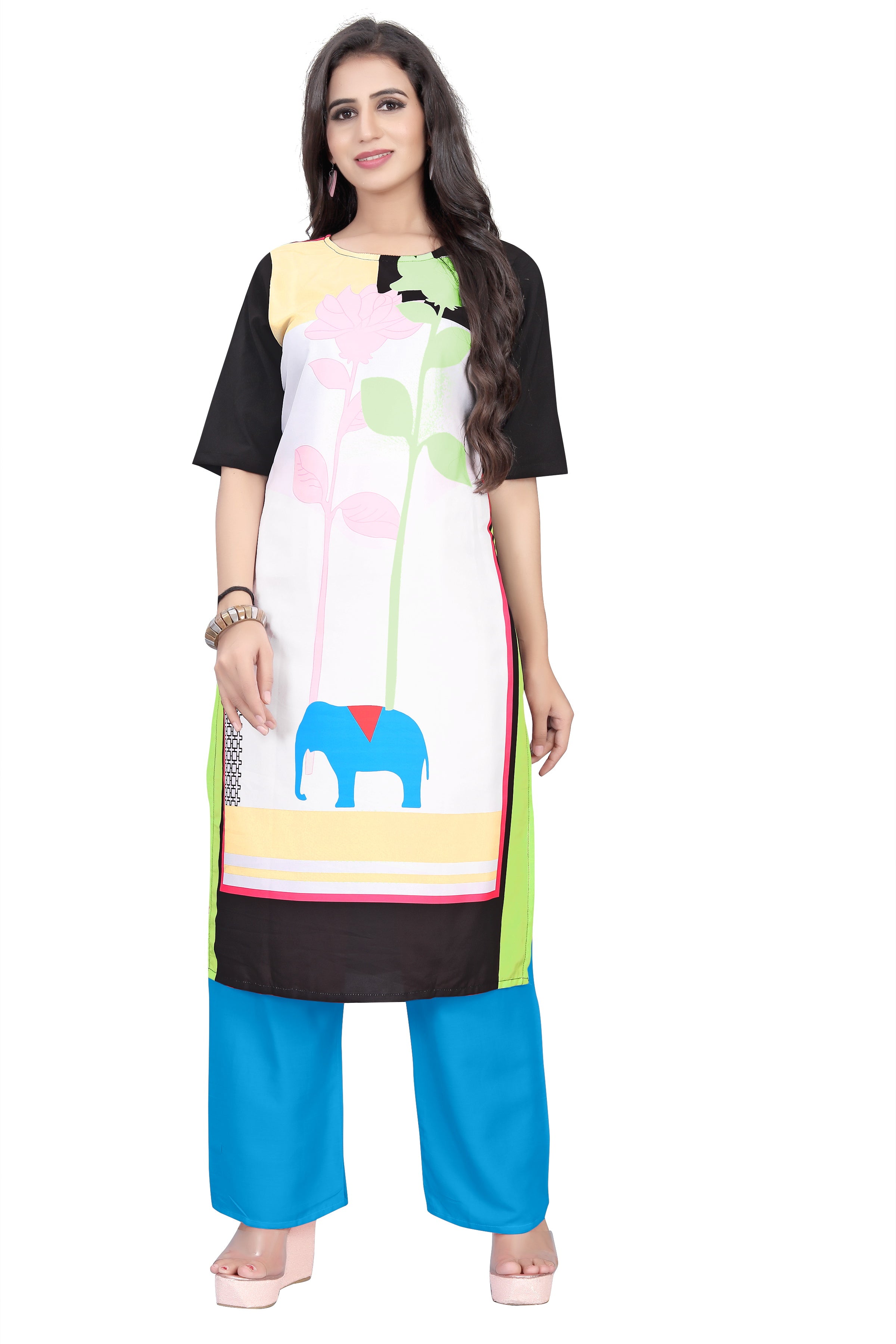 Daily Wear Stylish Crepe Digital Printed Kurti