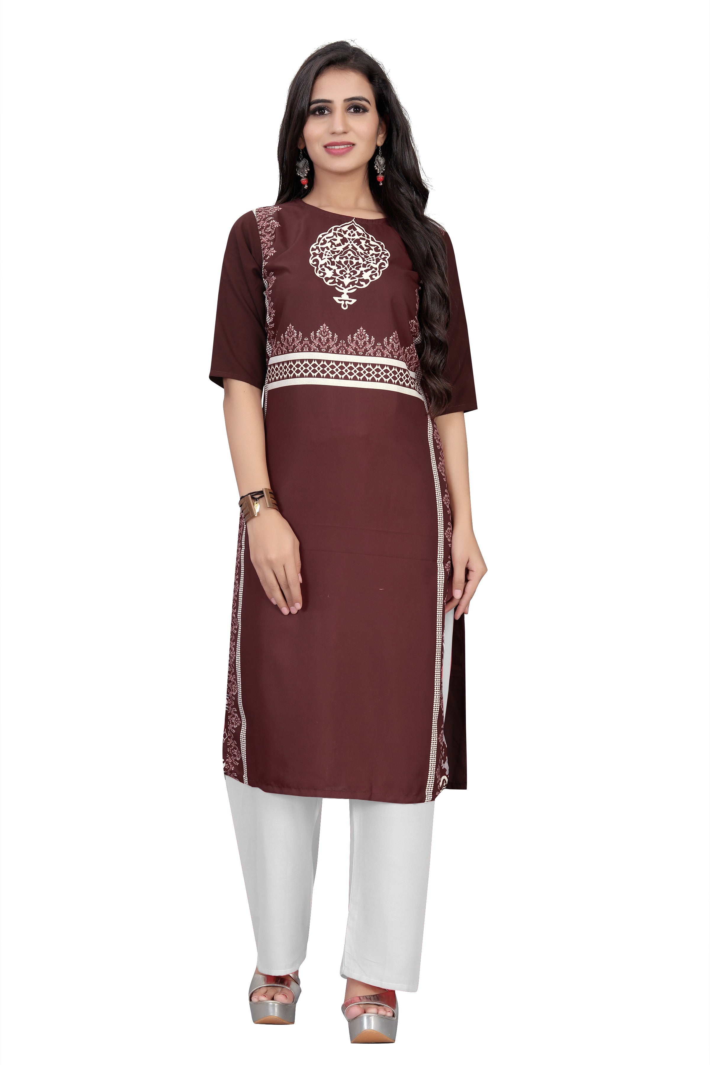 Daily Wear Stylish Crepe Digital Printed Kurti