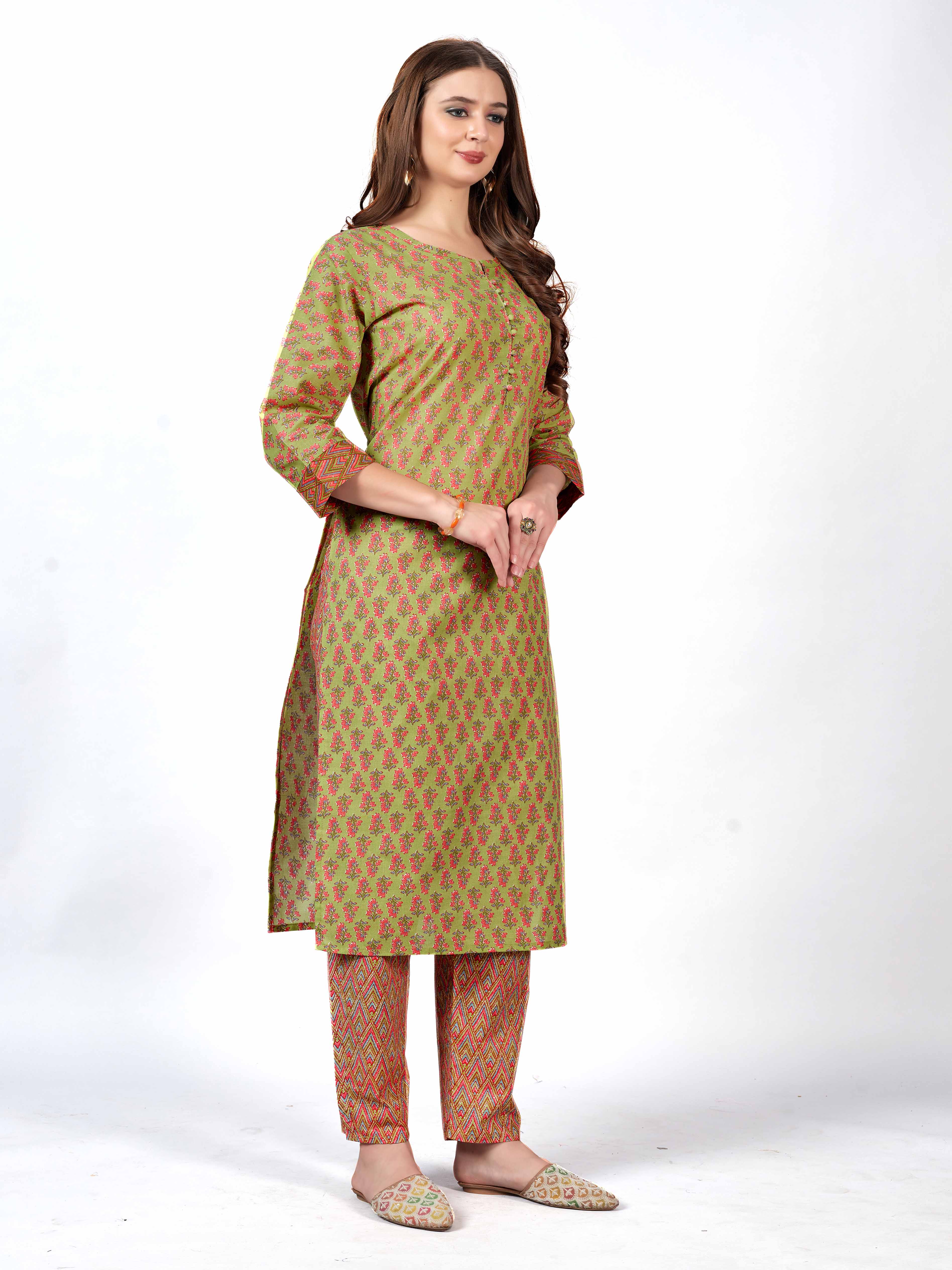 Stylish Cotton Digital Printed Kurti and Pant Set