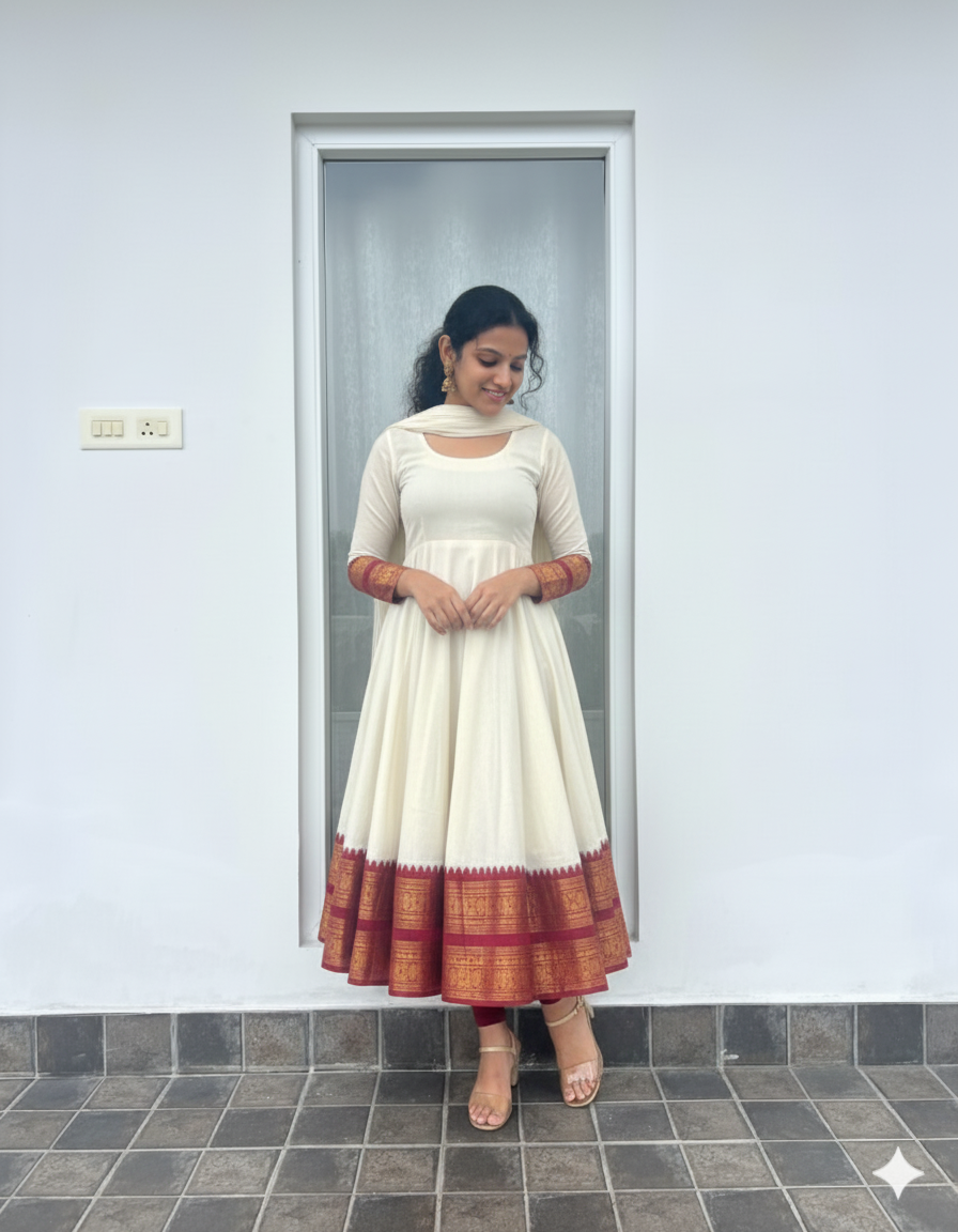 Designer Anarkali Kurti with Traditional Touch