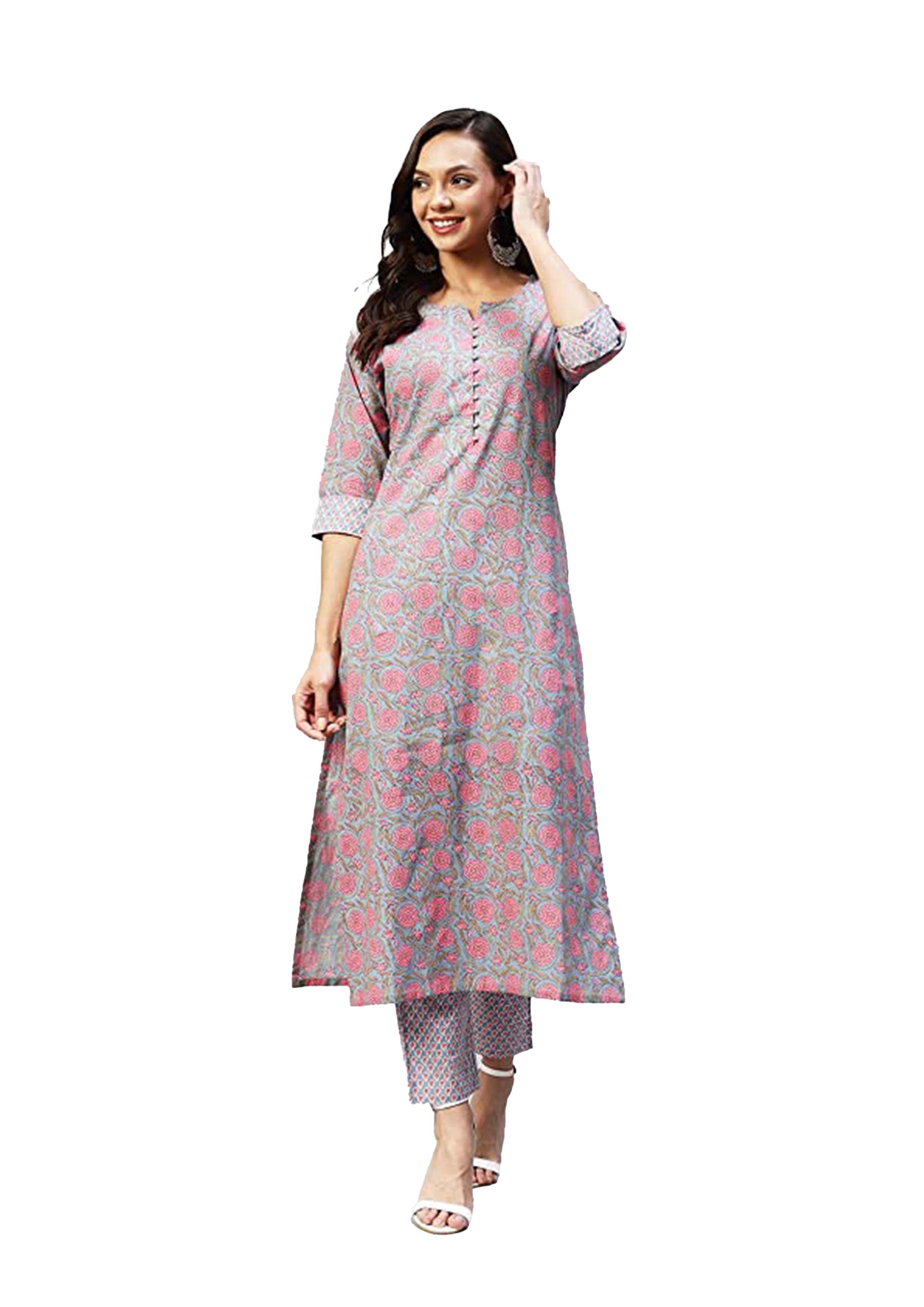 Step Out in Style: Fashion-Forward Women's Printed Kurti & Pant Set!