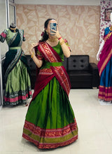 Kanjiveram Silk Zari Lehenga With Blouse Along With Banarsi Silk Dupatta