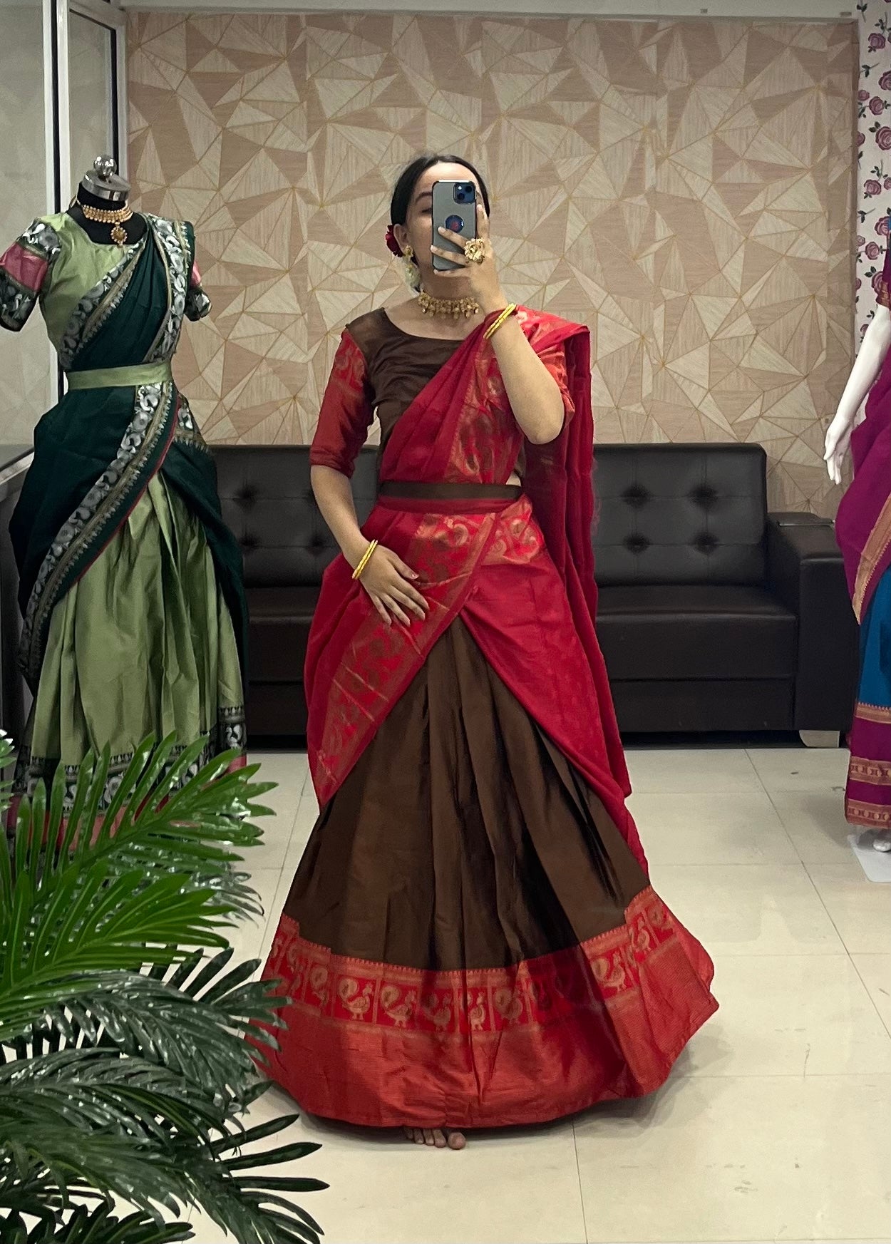 Classic Charm: Kanjivaram Silk Lehenga & Banarsi Dupatta Collection