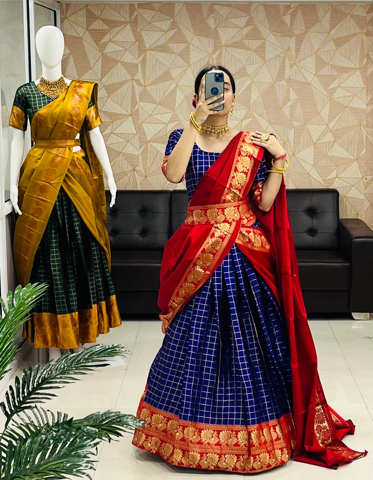 Modern Tradition: Kanjivaram Silk Lehenga with Banarsi Dupatta