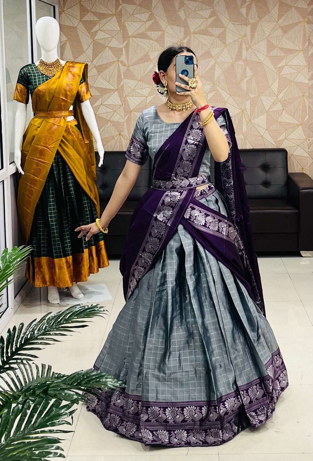 Modern Tradition: Kanjivaram Silk Lehenga with Banarsi Dupatta