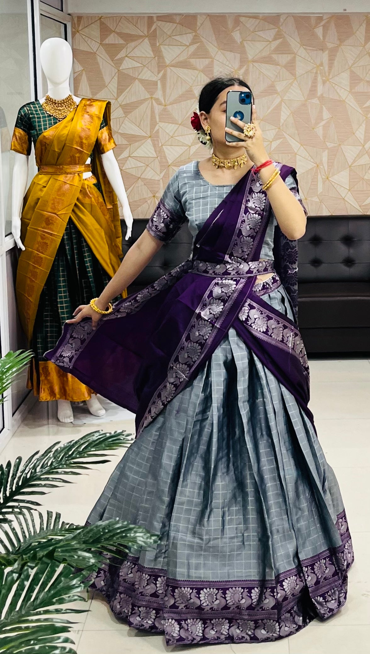 Modern Tradition: Kanjivaram Silk Lehenga with Banarsi Dupatta